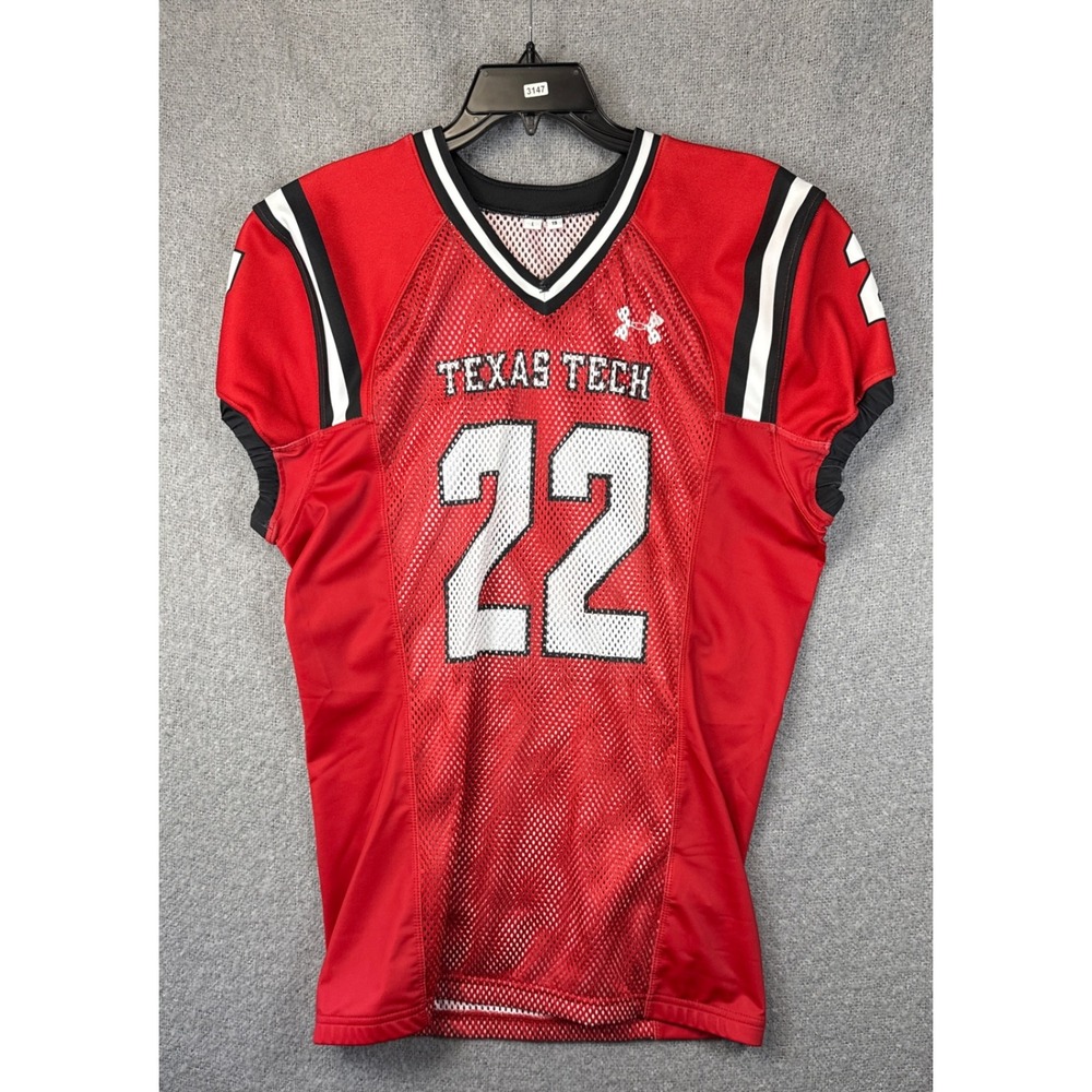 Texas Tech Red Throwback Football Jersey 22 Under‎ Armour Men's Size L Training